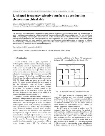 L–shaped frequency selective surfaces as conducting ... - INOE 2000