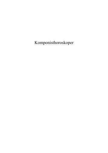 Komponisthoroskoper - Thomas Ring astrologi