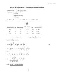 Lecture 1C: Examples of Chemical Equilibrium Calculation