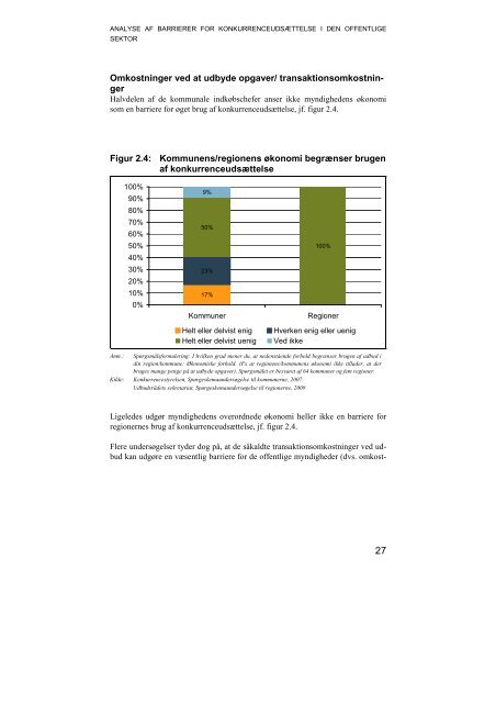 Analyse af barrierer for konkurrenceudsættelse i den offentlige sektor