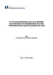 Samfunnsøkonomisk analyse av elektronisk fakturabehandling