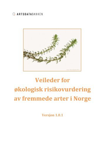 Veileder for økologisk risikovurdering av fremmede arter i ... - NTNU