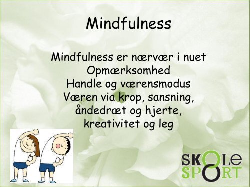 Mindfulness for Skolesport