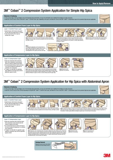 Application for Simple Hip Spica - 3M