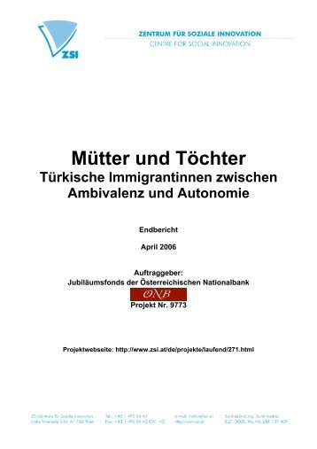 Mütter und Töchter Türkische Immigrantinnen zwischen ... - ZSI