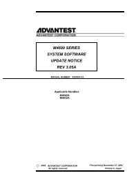 m4600 series system software update notice rev 3.05a - Advantest