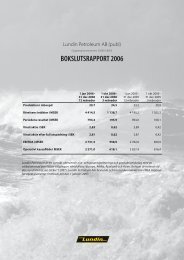 BOKSLUTSRAPPORT 2006 - Lundin Petroleum