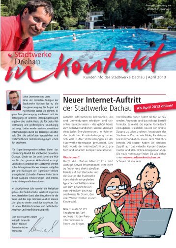 Neuer Internet-Auftritt der Stadtwerke Dachau