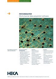 Patchmaster - HEKA Elektronik Dr. Schulze GmbH