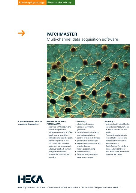 Patchmaster - HEKA Elektronik Dr. Schulze GmbH