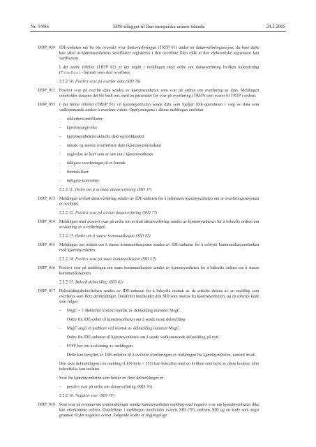 24.2.2005 Nr. 9/479 EØS-tillegget til Den europeiske unions ... - EFTA