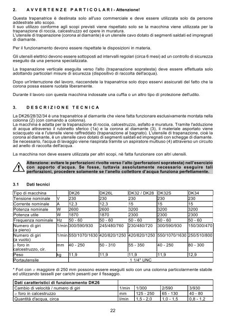 dk26, dk28, dk32, dk34 betriebsanleitung. - WEKA Elektrowerkzeuge