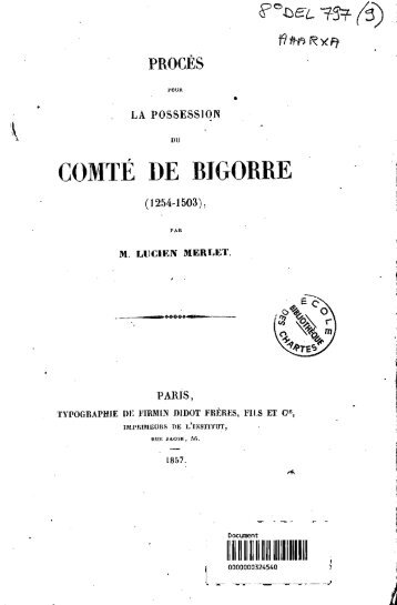 Proces pour la possession du comte de Bigorre (1254-1503)