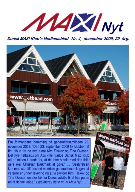 Dansk MAXI Klub's Medlemsblad Nr. 4, december 2009, 29. årg.