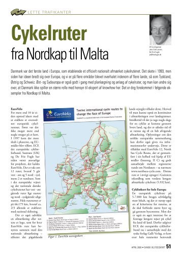 Dansk Vejtidsskrift 2008/04 Cykelruter fra Nordkap til Malta (282 KB)