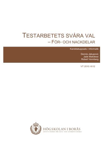 TESTARBETETS SVÅRA VAL - BADA - Högskolan i Borås