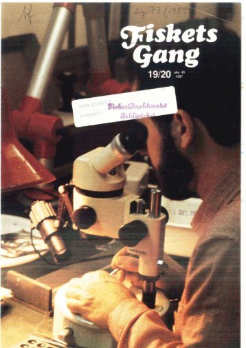 Fiskets Gang. Nr. 19/20-1987. 73. årgang