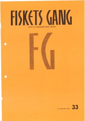 Fiskets Gang, nr 33, 1973