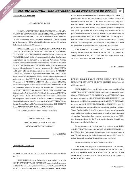 diario ofi cial - Biblioteca UTEC