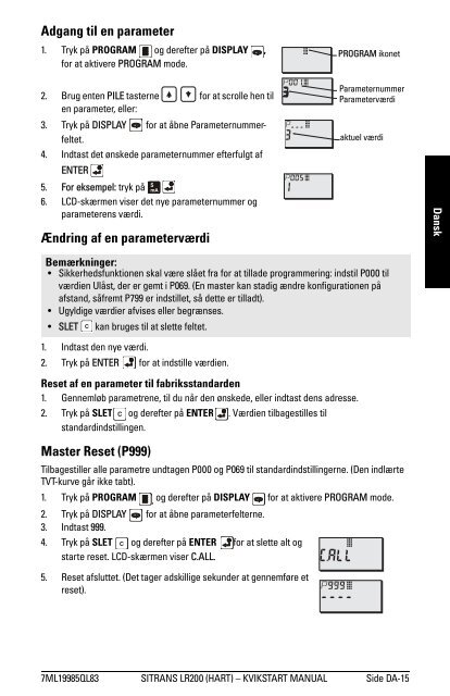 SITRANS LR200 (HART) Quick Start Manual - Siemens