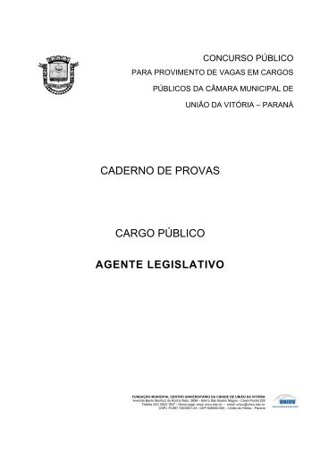 Agente Legislativo - Concursos - Uniuv