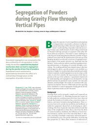 Segregation of Powders during Gravity Flow through Vertical Pipes