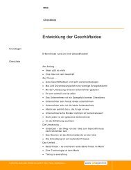 Entwicklung der Geschäftsidee - Jobagent.ch