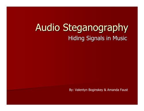 Audio Steganography