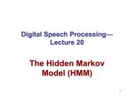 The Hidden Markov Model (HMM)