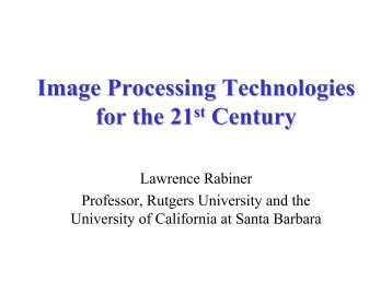Image/Video Processing Technologies
