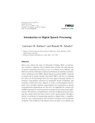 Introduction to Digital Speech Processing - Electrical and Computer ...