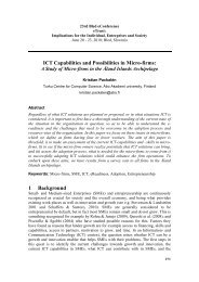 ICT Capabilities and Possibilities in Micro-firms: 1 Background