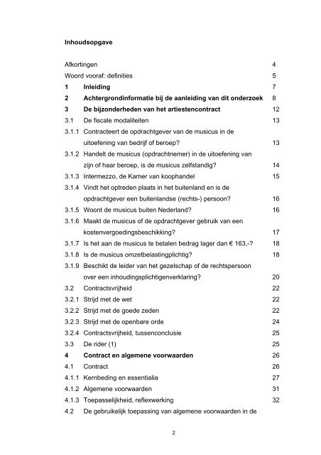 Het artiestencontract - DSpace at Open Universiteit - Open ...