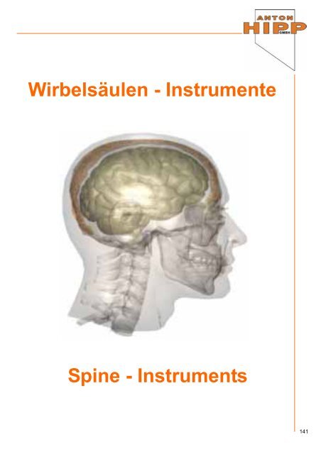 Wirbelsäulen - Instrumente Spine - Instruments - Anton Hipp