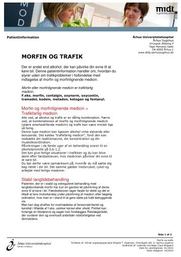 MORFIN OG TRAFIK - e-Dok