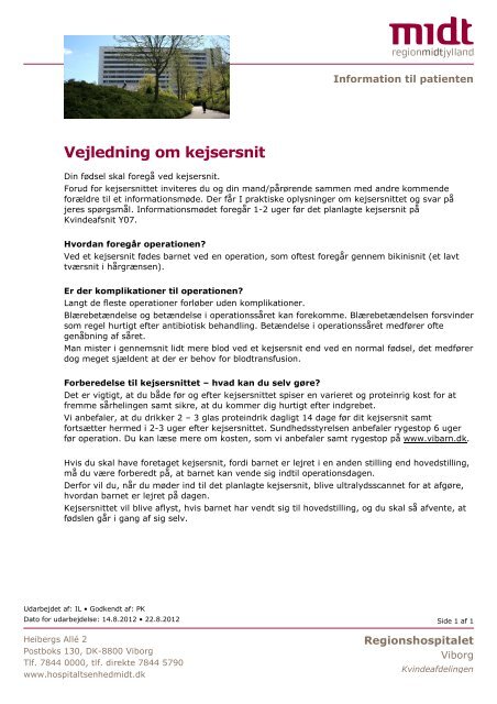 Vejledning om kejsersnit.pdf - e-Dok