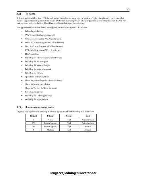 Provider Manual, BiPAP Synchrony, Danish.pdf - e-Dok