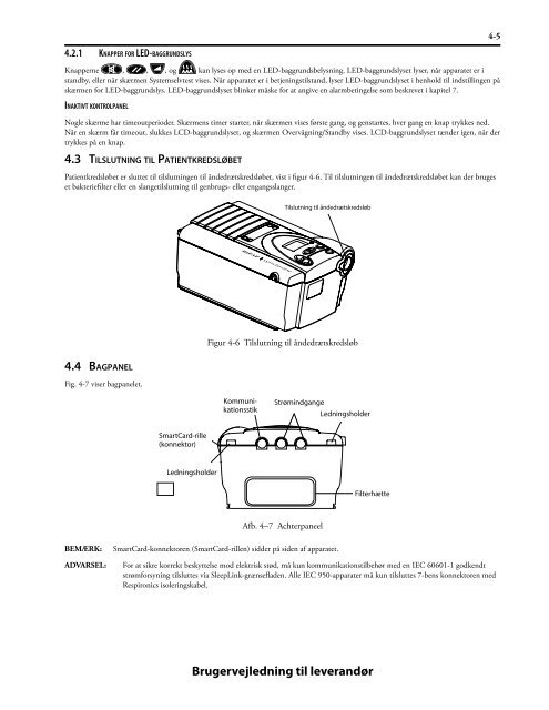 Provider Manual, BiPAP Synchrony, Danish.pdf - e-Dok