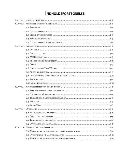 Provider Manual, BiPAP Synchrony, Danish.pdf - e-Dok