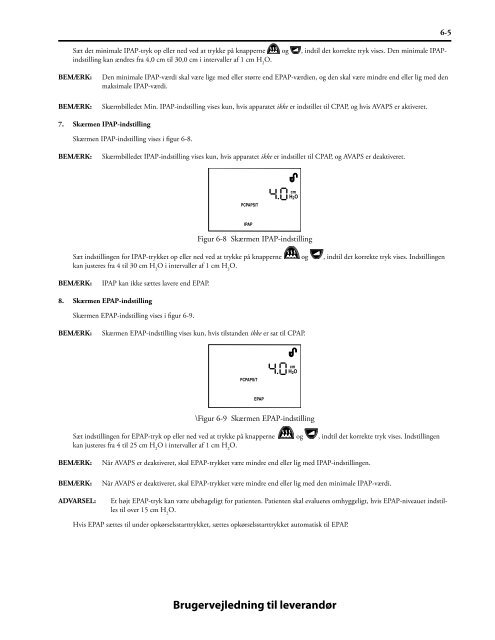 Provider Manual, BiPAP Synchrony, Danish.pdf - e-Dok