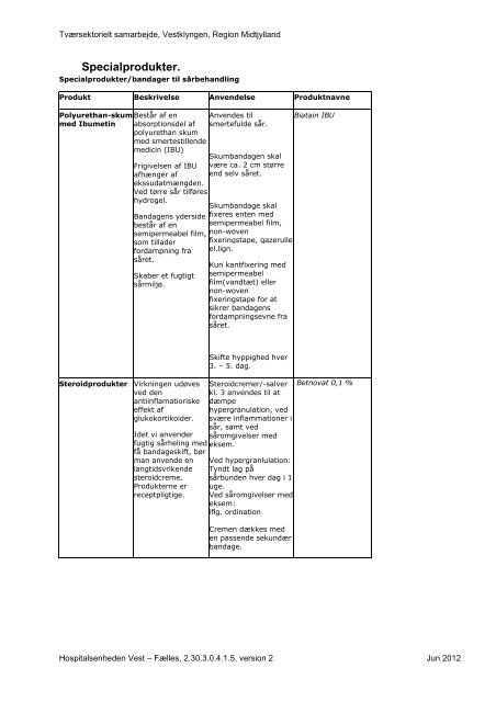 Specialprodukter saarbehandlingsprodukter.pdf - e-Dok - Region ...