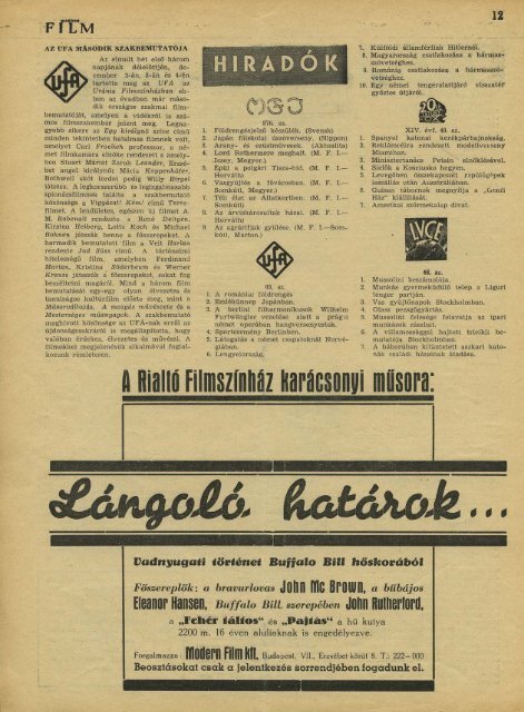 Magyar Film - 49. sz. (1940. december 7.) - EPA