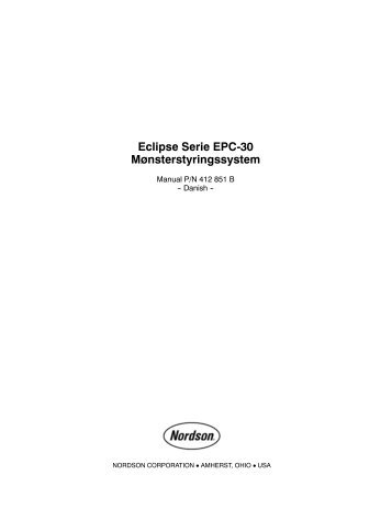 Eclipse Serie EPC-30 Mønsterstyringssystem - Nordson eManuals ...