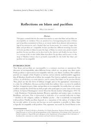 Reflections on Islam and pacifism - USQ ePrints