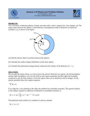 Jackson electrodynamics homework solutions