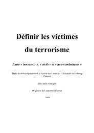 Définir les victimes du terrorisme. Entre 