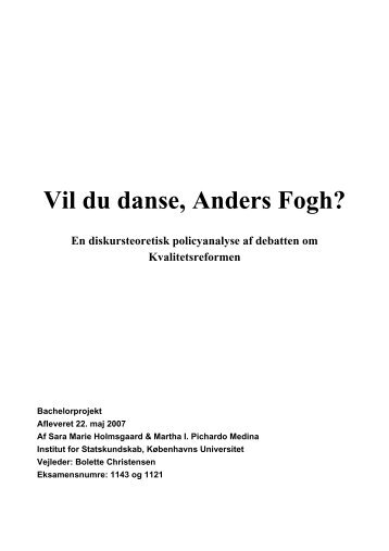 Vil du danse, Anders Fogh? - itslearning