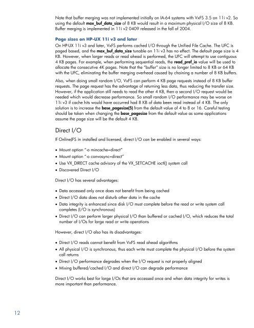 HP-UX VxFS tuning and performance - filibeto.org