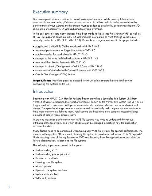 HP-UX VxFS tuning and performance - filibeto.org