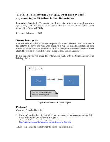 TTM4115 - Engineering Distributed Real Time Systems ... - NTNU